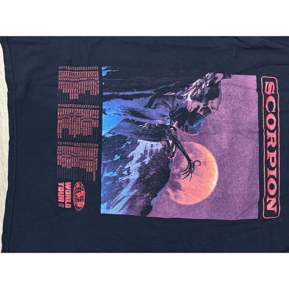 Drake T Shirt Men's Size L Black Band Tee 2018 Scorpion Tour‎ Black 2-Sided OVO - Picture 3 of 5